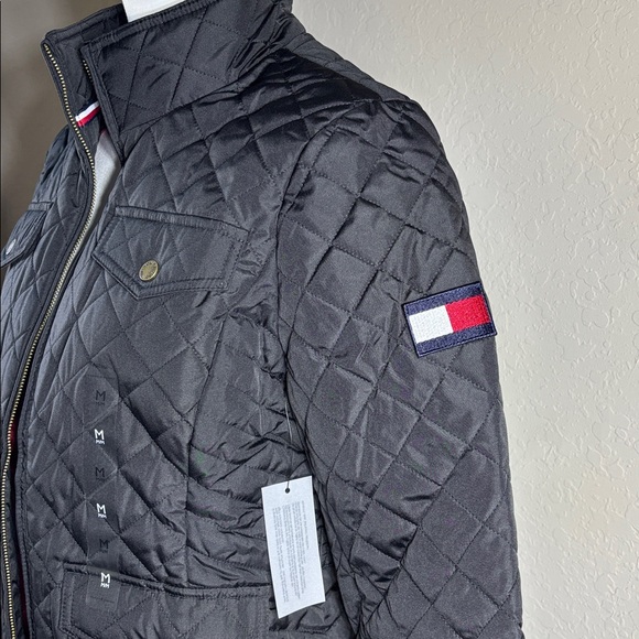 Tommy Hilfiger Black Waterproof Quilted Utility Jacket NWT Size M - Picture 6 of 11